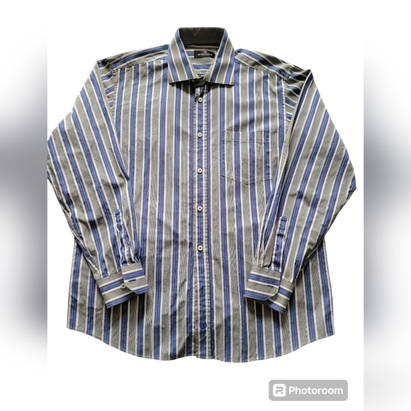 BUGATCHI UOMO  Long Sleeve button down Shirt EUC~XL - Picture 2 of 4